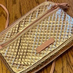 Vera Bradley Rose Gold Shimmer Crossbody Purse